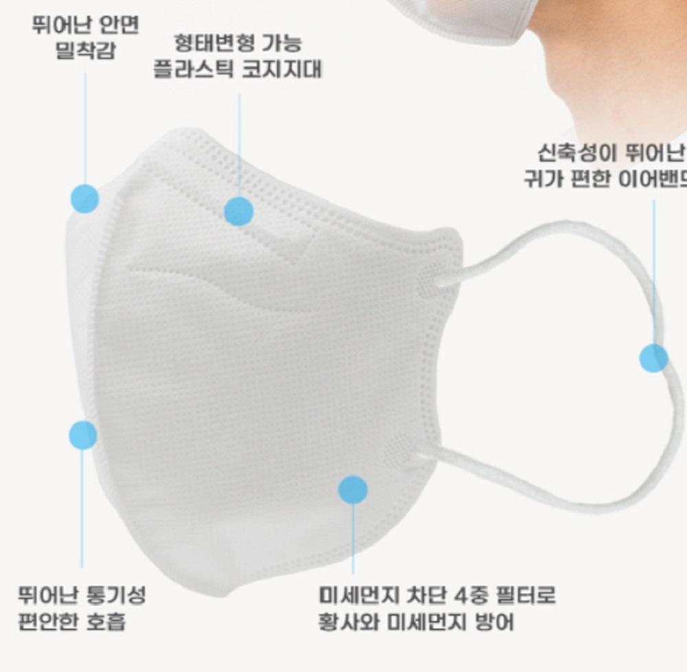 KF94 새부리형마스크 개별포장 100매 - 상세 이미지 3