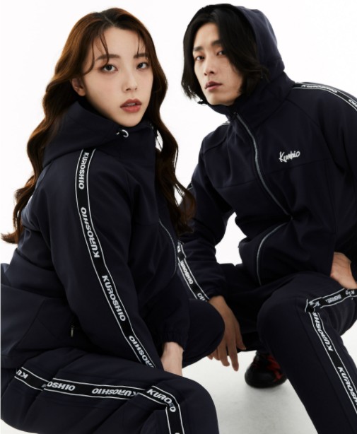 쿠로시오 자가드 로고 동계낚시복 - 상품 이미지