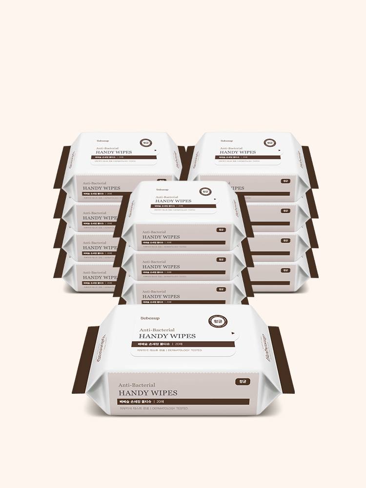 베베숲 손세정 물티슈 20매 휴대 리필 12팩