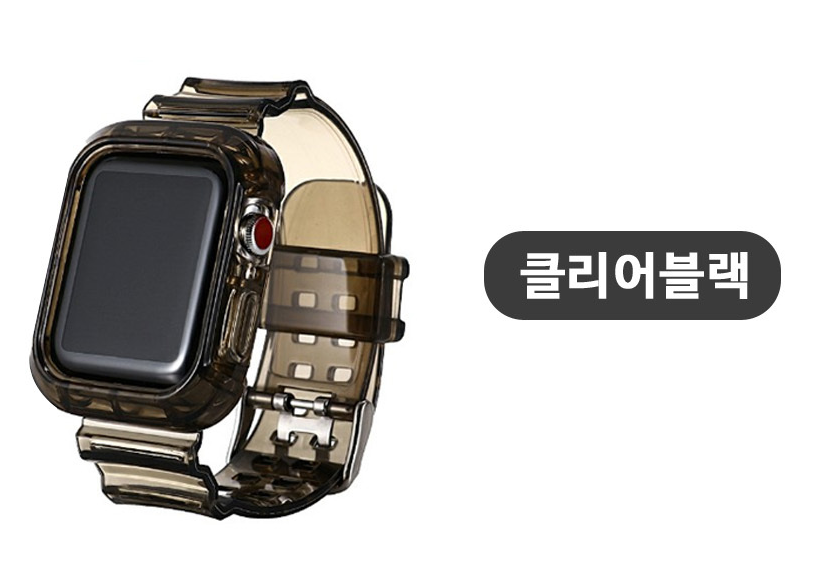 애플워치 7 6 5 se 밀레니즈 스포츠 밴드 가죽 투명 루프 스트랩 보호 필름 이미지 6