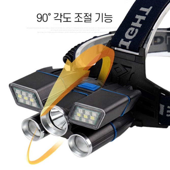 등산용 헤드랜턴 낚시용 머리 전등 작업용 밴드형 헤드라이트 - 상세 이미지 3