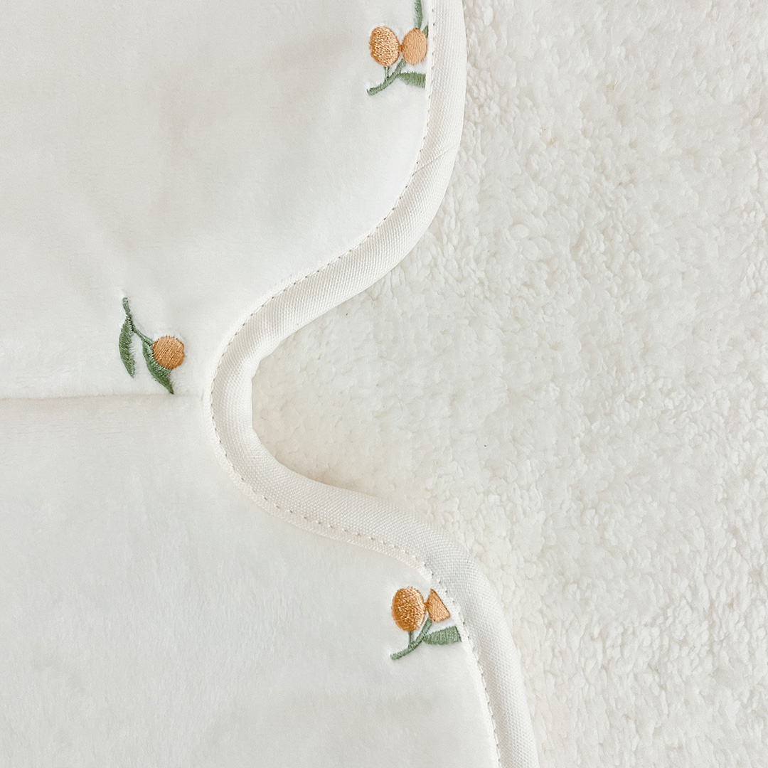 극세사 체어라이너 소프트 아기 부스터 의자 시트 아기소파 휴대용 달콤튤립 아이보리