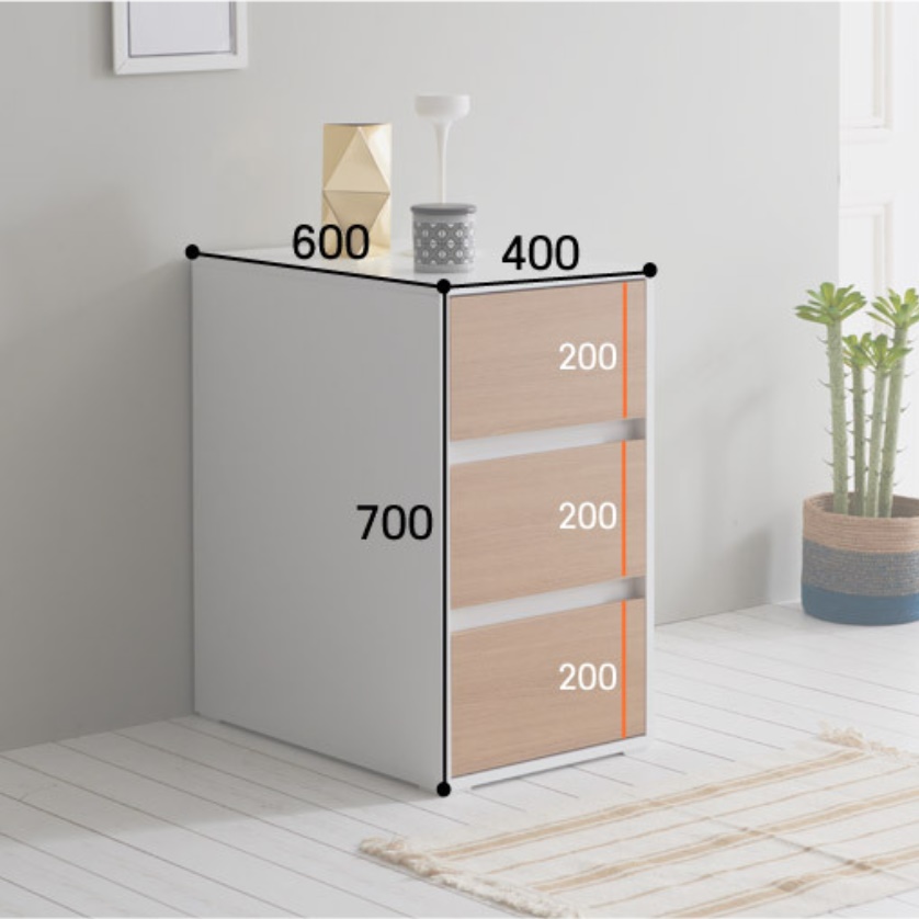 책상 서랍장 3단 보조 서랍 프린터 서랍장