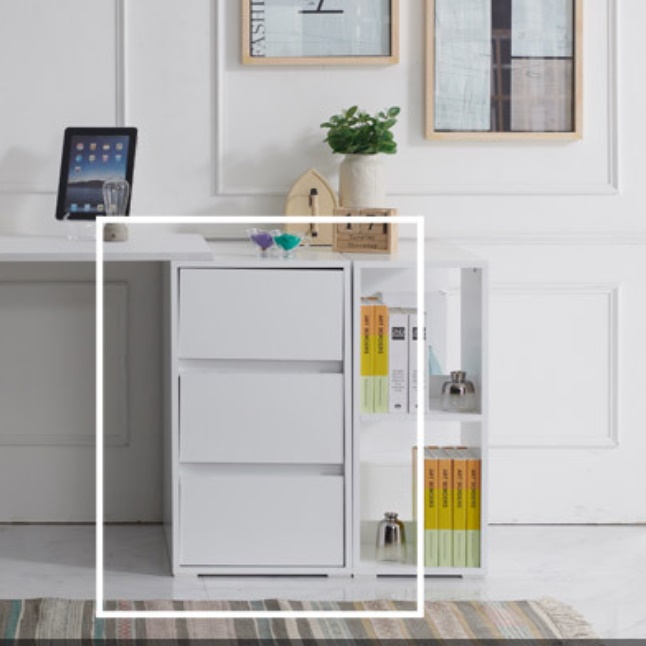 책상 서랍장 3단 보조 서랍 프린터 서랍장