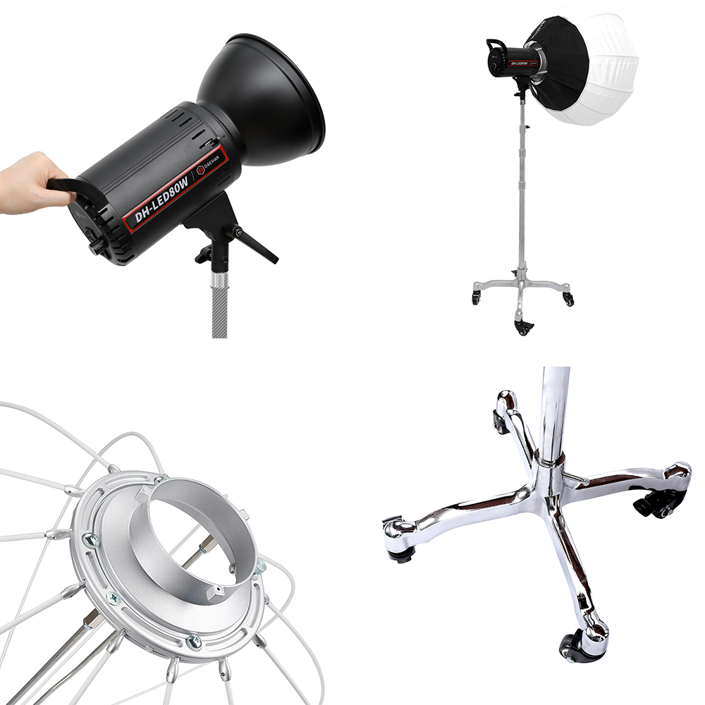유튜브 촬영 카메라 장비 지속광 조명 삼각대 젬볼 소프트박스 썬빔 80w - 상세 이미지 3