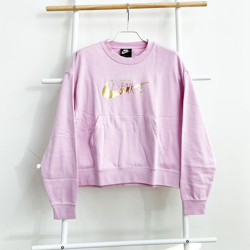 [시즌세일] 나이키 드라이핏 여성 맨투맨 크롭 크루넥 긴팔 티셔츠 CU6476-676(핑크), S - 상세 이미지 5