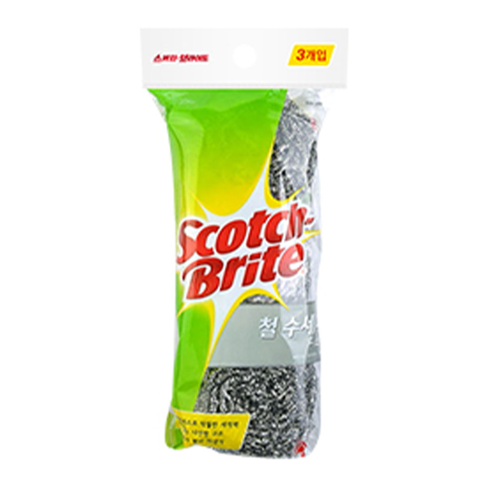 3M 철수세미 45g 3개입 스텐레스 스틸 강선 수세미 - 상품 이미지