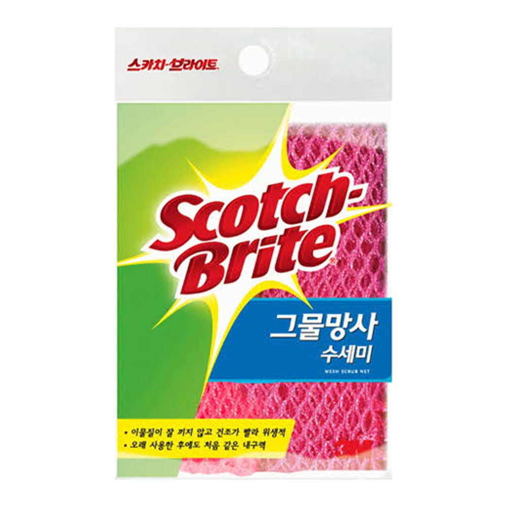 3M 그물망사수세미 1개입 거품 잘나는 설거지 헹굼 수세미 - 상품 이미지