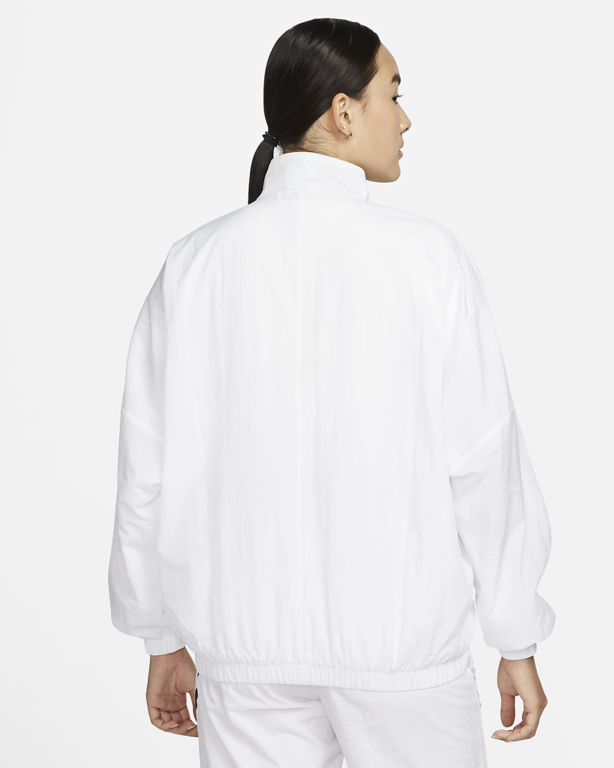 NIKE 나이키 여성 바람막이 에센셜 아노락 우븐 집업 자켓 점퍼 화이트 DM6182-100 > 패션의류