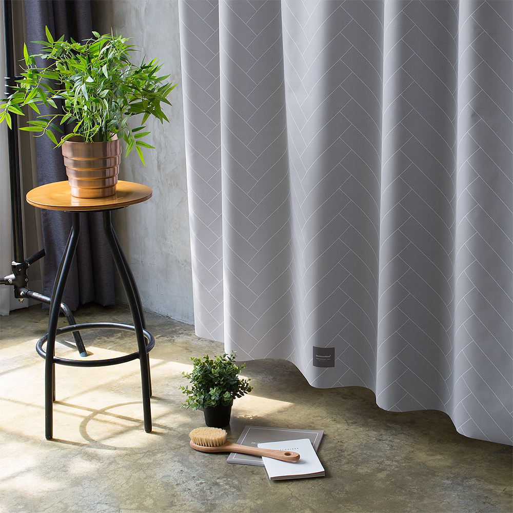 원세븐나인 헤링본 그레이 M 북유럽 샤워커튼 호텔 욕실 북유럽 방수 화장실 욕조 부스