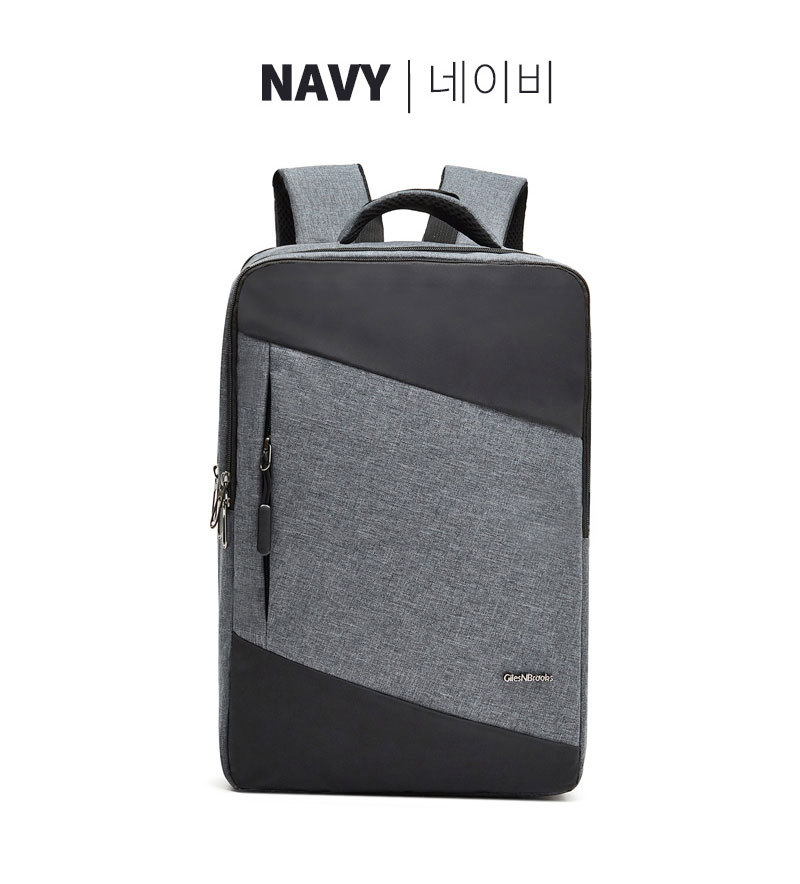 남자 비즈니스 출장 여행 백팩 회사원 직장인 출근 노트북 태블릿 확장형 스퀘어 백팩 가방 - 상세 이미지 3