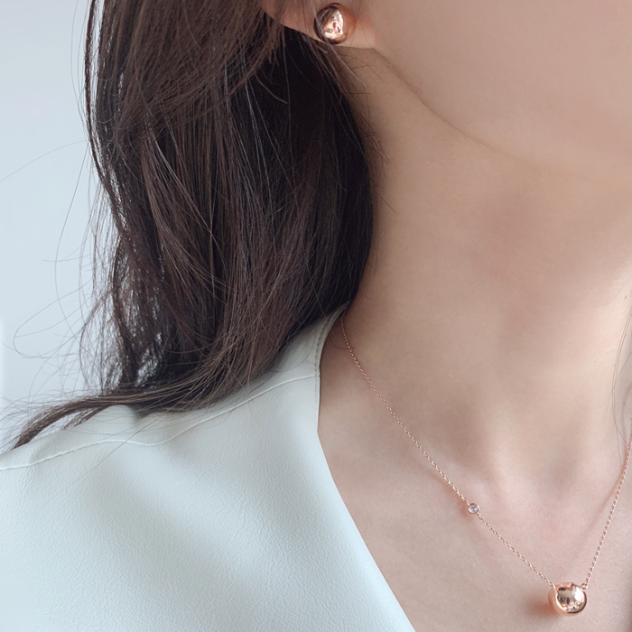 14K G.F 알렌 귀걸이+목걸이 SET0123 - 상세 이미지 4