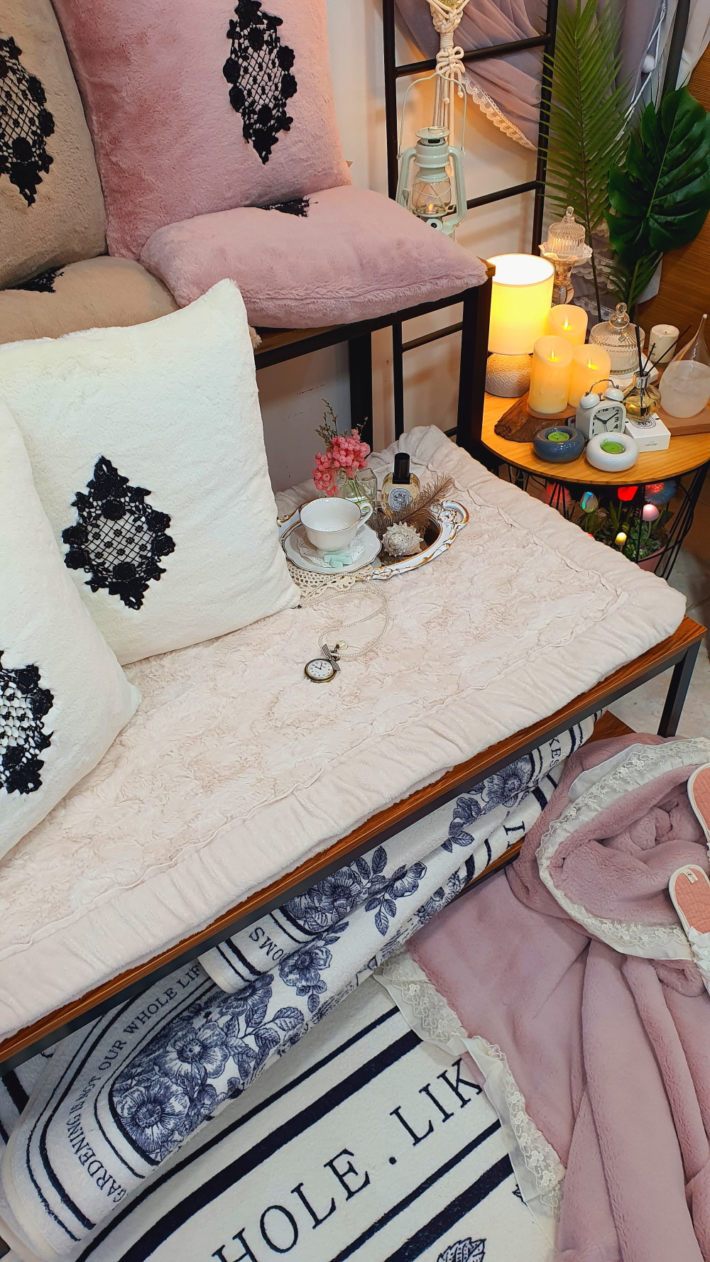 데일리 극세사 쇼파패드4인용 3인용 돌쇼파패드 제작