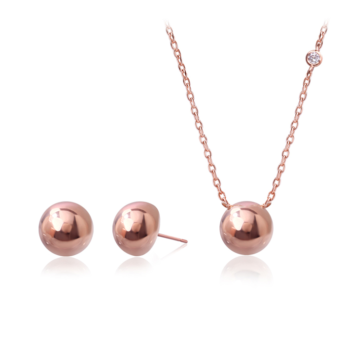 14K G.F 알렌 귀걸이+목걸이 SET0123 - 상세 이미지 3