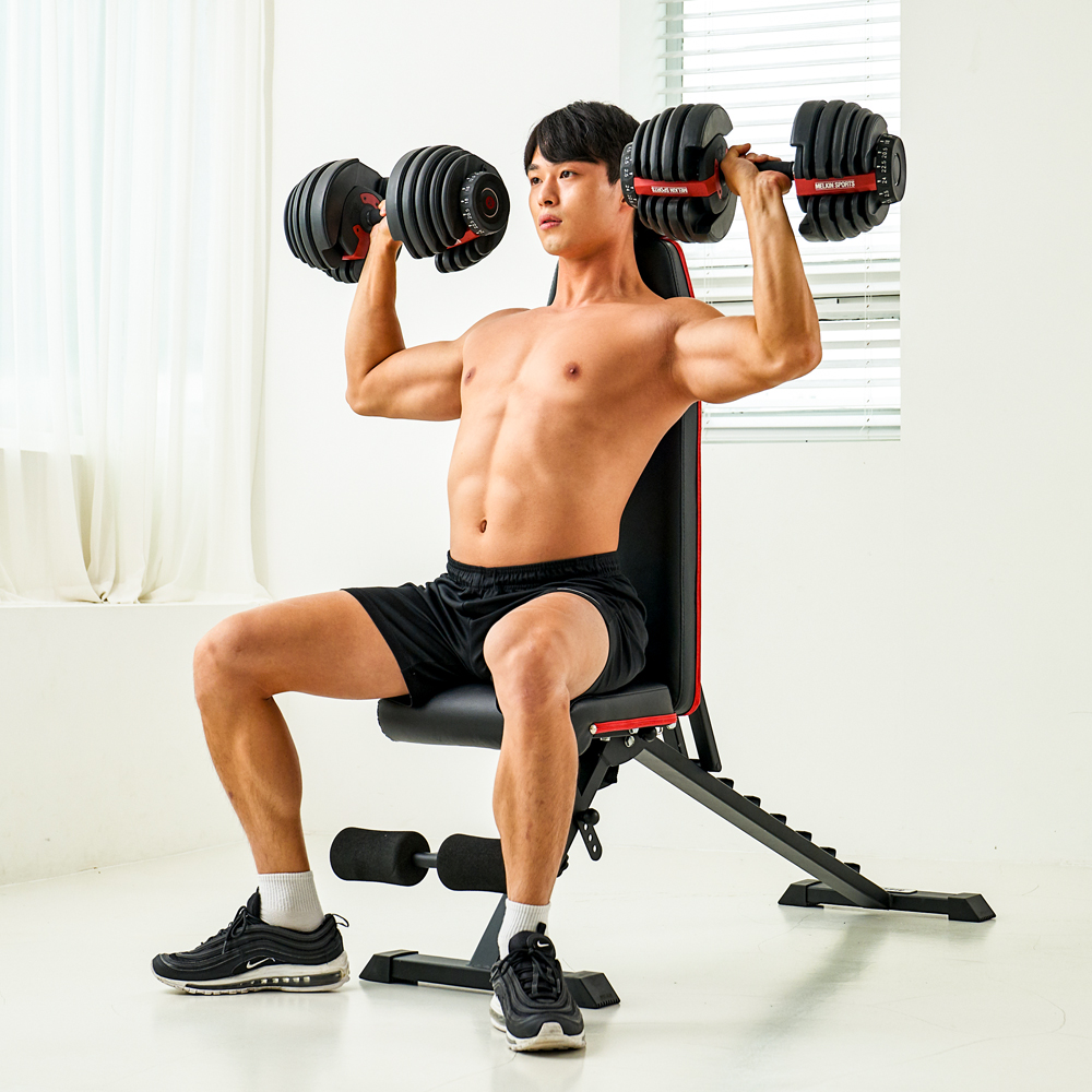 멜킨 볼튼 각도조절 인클라인 가정용 접이식 헬스 벤치프레스 디클라인 벤치 운동기구 의자