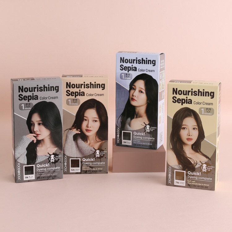 푸드어홀릭 1분 너리싱 먹물 헤어칼라크림 1N흑색 : 베로베코스메틱
