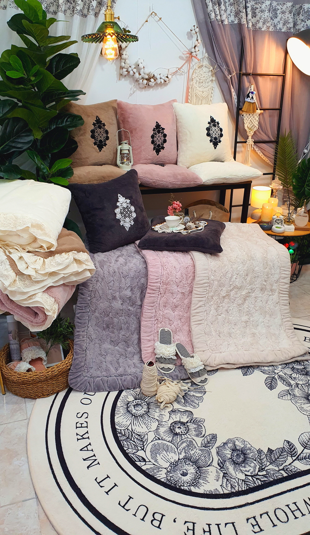 데일리 극세사 쇼파패드4인용 3인용 돌쇼파패드 제작