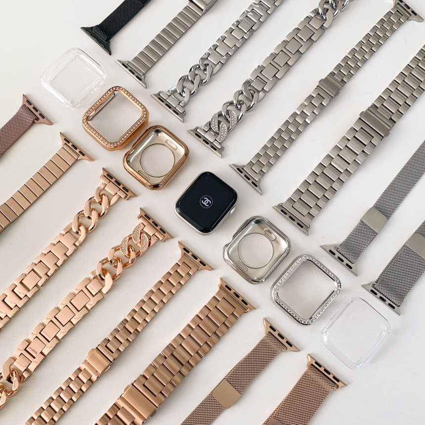 스마트워치 메탈 스트랩 베젤링 필름 워치 38mm 40mm 41mm 밴드 13종 모음 상세 이미지 1
