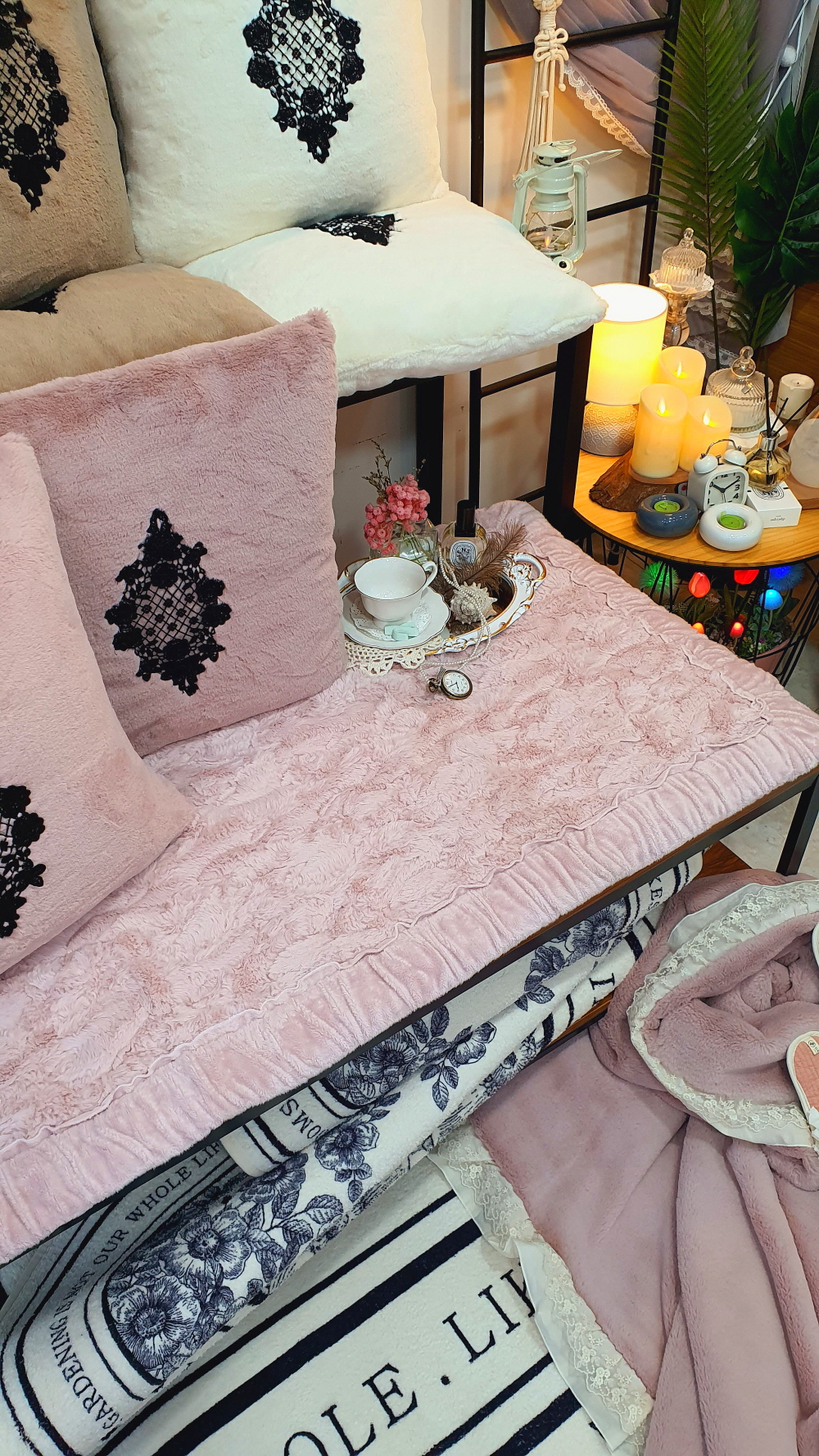 데일리 극세사 쇼파패드4인용 3인용 돌쇼파패드 제작