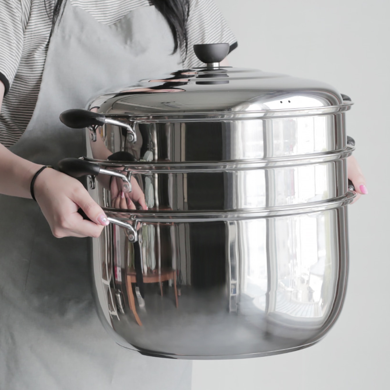 업소용만두찜기 킹크랩 대게찜기 대형 대용량 찜기 32cm - 상세 이미지 2