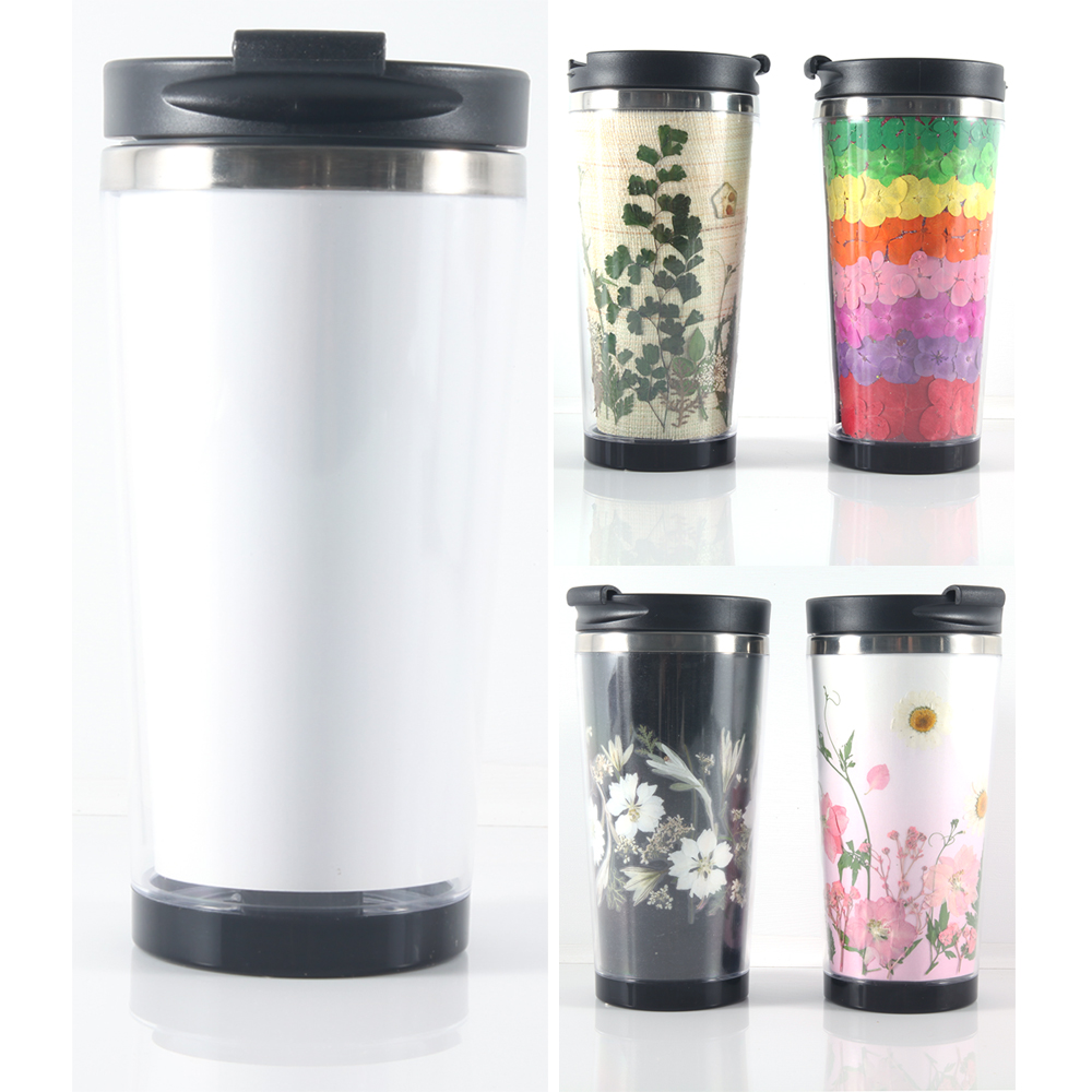 프레스코21 스텐텀블러 420ml 이중 원터치 DIY 압화 만들기 공예 재료