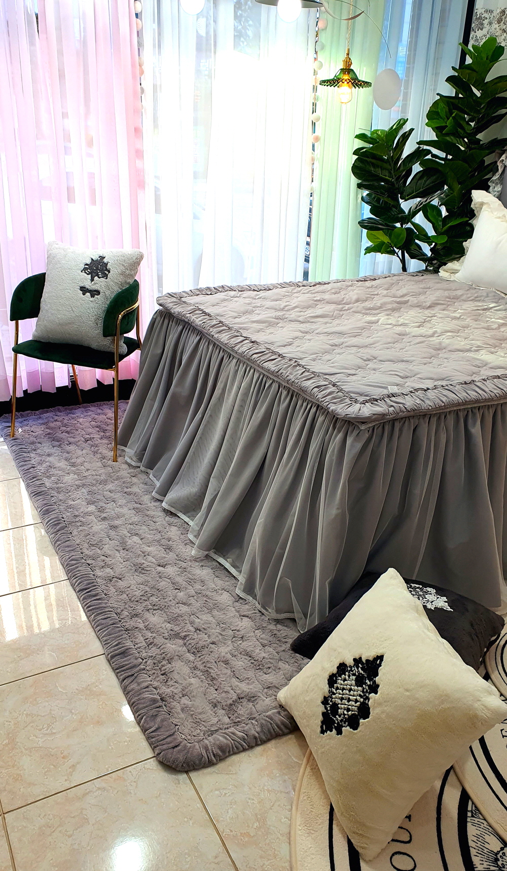 데일리 극세사 쇼파패드4인용 3인용 돌쇼파패드 제작