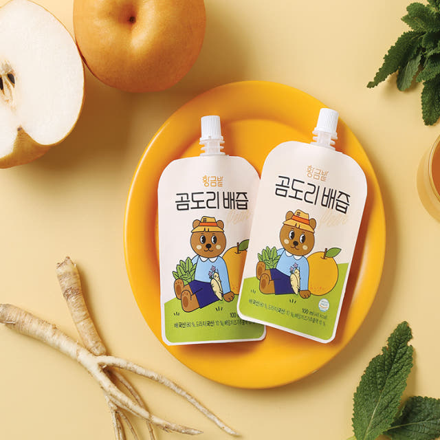 황금밭 곰도리배즙 100ml x 30팩 곰보배추 도라지 배 / 시럽 중