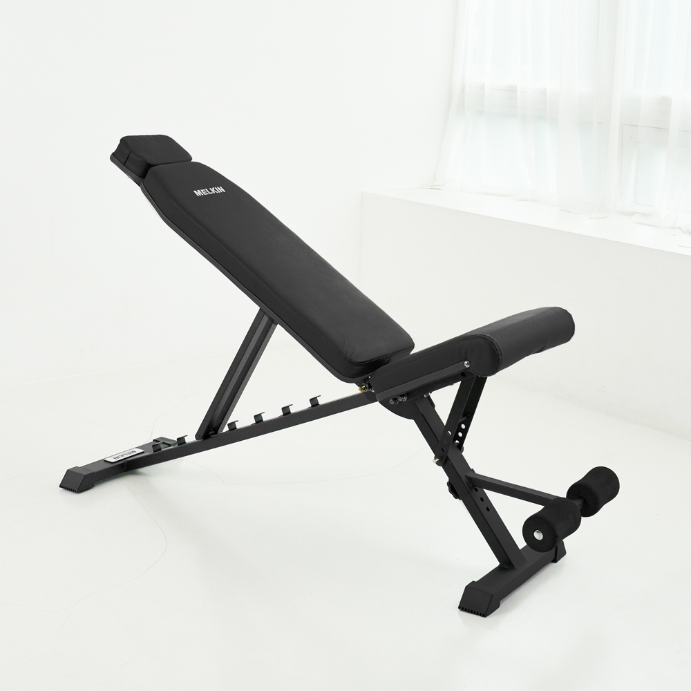 멜킨 볼튼 각도조절 인클라인 가정용 접이식 헬스 벤치프레스 디클라인 벤치 운동기구 의자