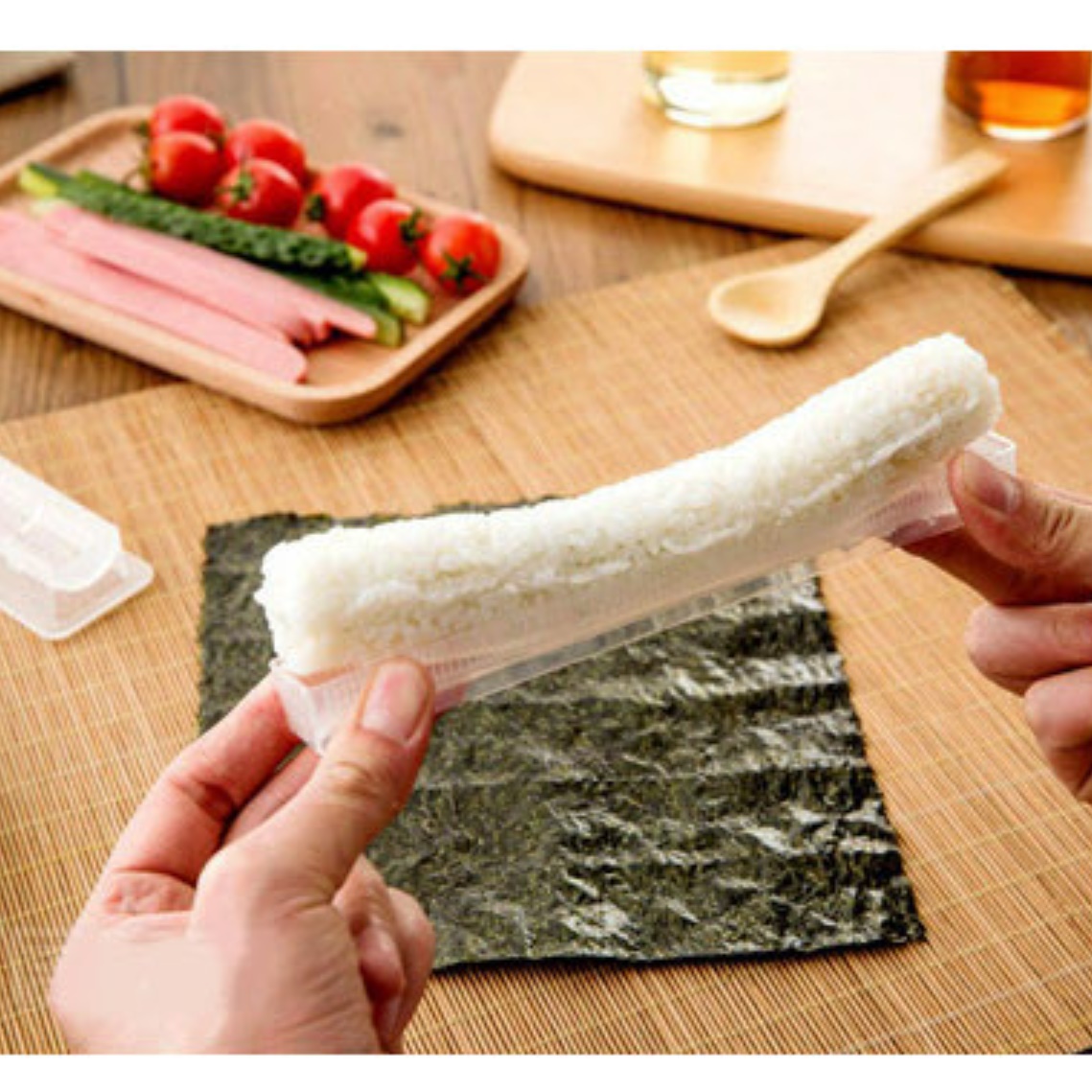 초간단 꼬마 김밥틀 꼬마김밥 반자동 메이커 모양 만들기 마는 말기 싸는기계 - 상세 이미지 3