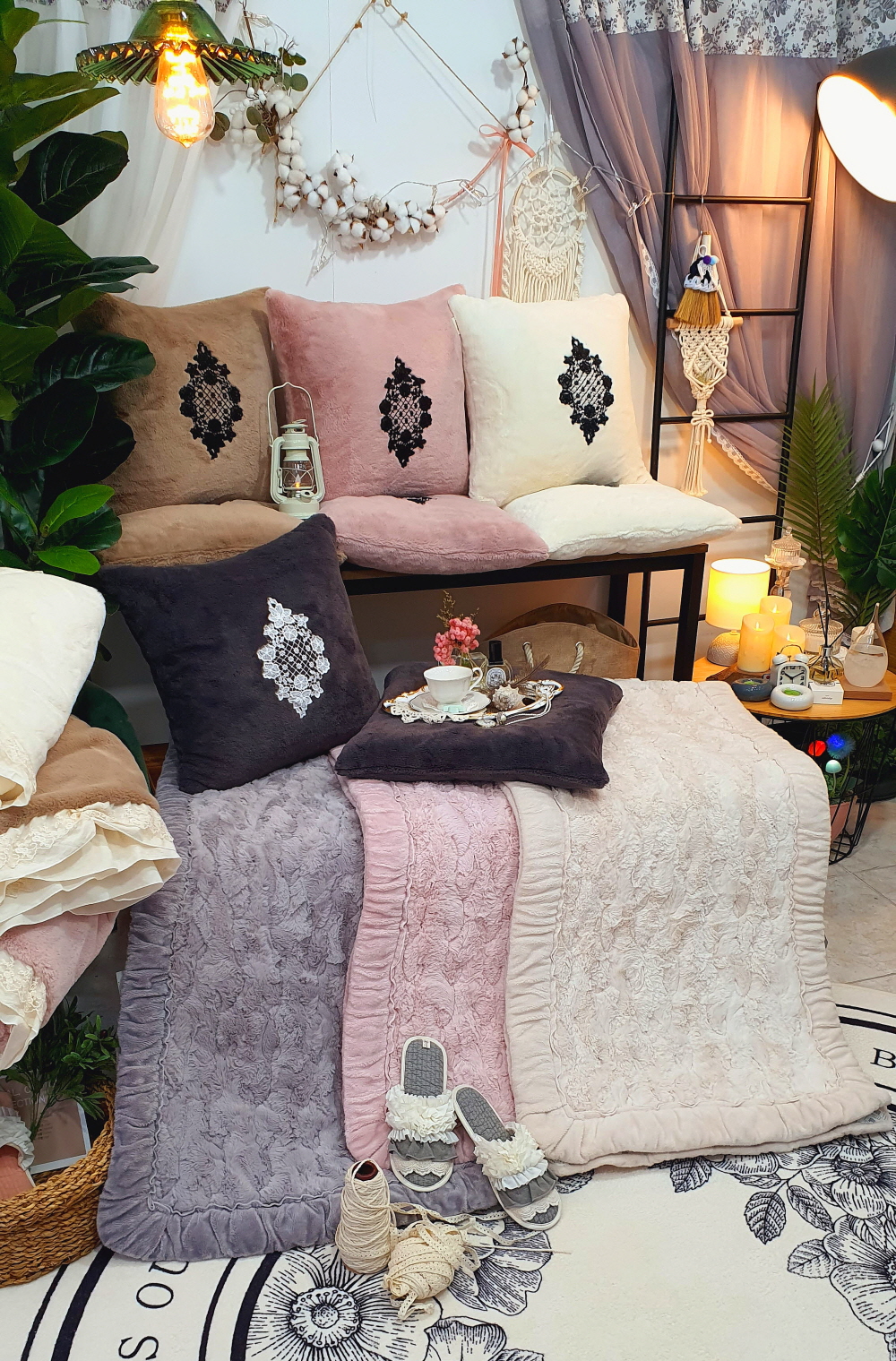 오월 데일리 10mm 풀달 극세사 쇼파패드 4인용 3인용 깔개 흙 돌쇼파패드 매트 맞춤