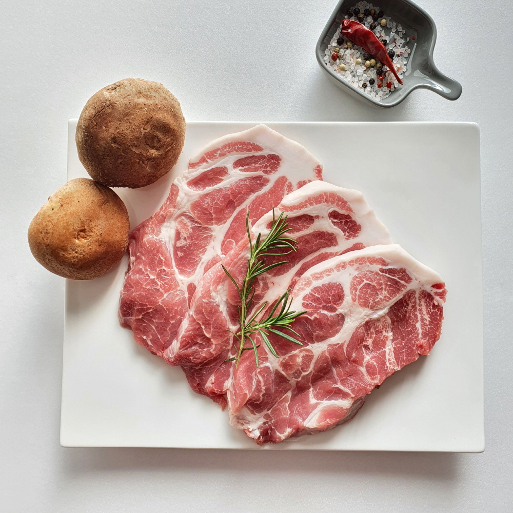 힐링미트 돼지고기 목살 통목살 캠핑고기 구이용 보쌈용 두께조절가능 2kg - 상세 이미지 3