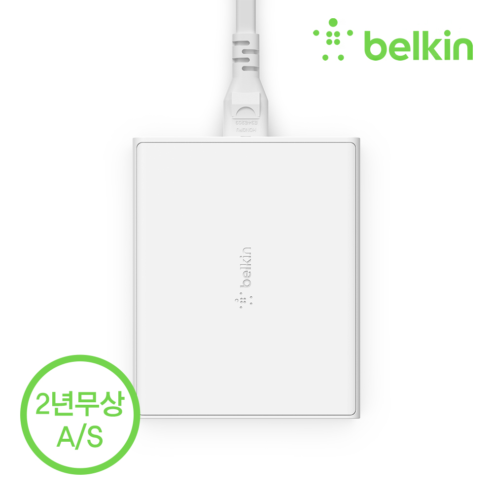 벨킨 108W 멀티 4포트 USB-C PD GaN 고속 충전기 WCH010kr 아이폰17 16 갤럭시 S25 S24 맥북 에어 아이패드 프로 M4 노트북 충전 상세 이미지 3