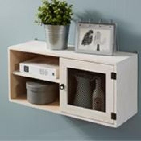 원목 벽 수납장 부착 벽걸이 선반장 디자인 식탁 위 선반 - 상품 이미지