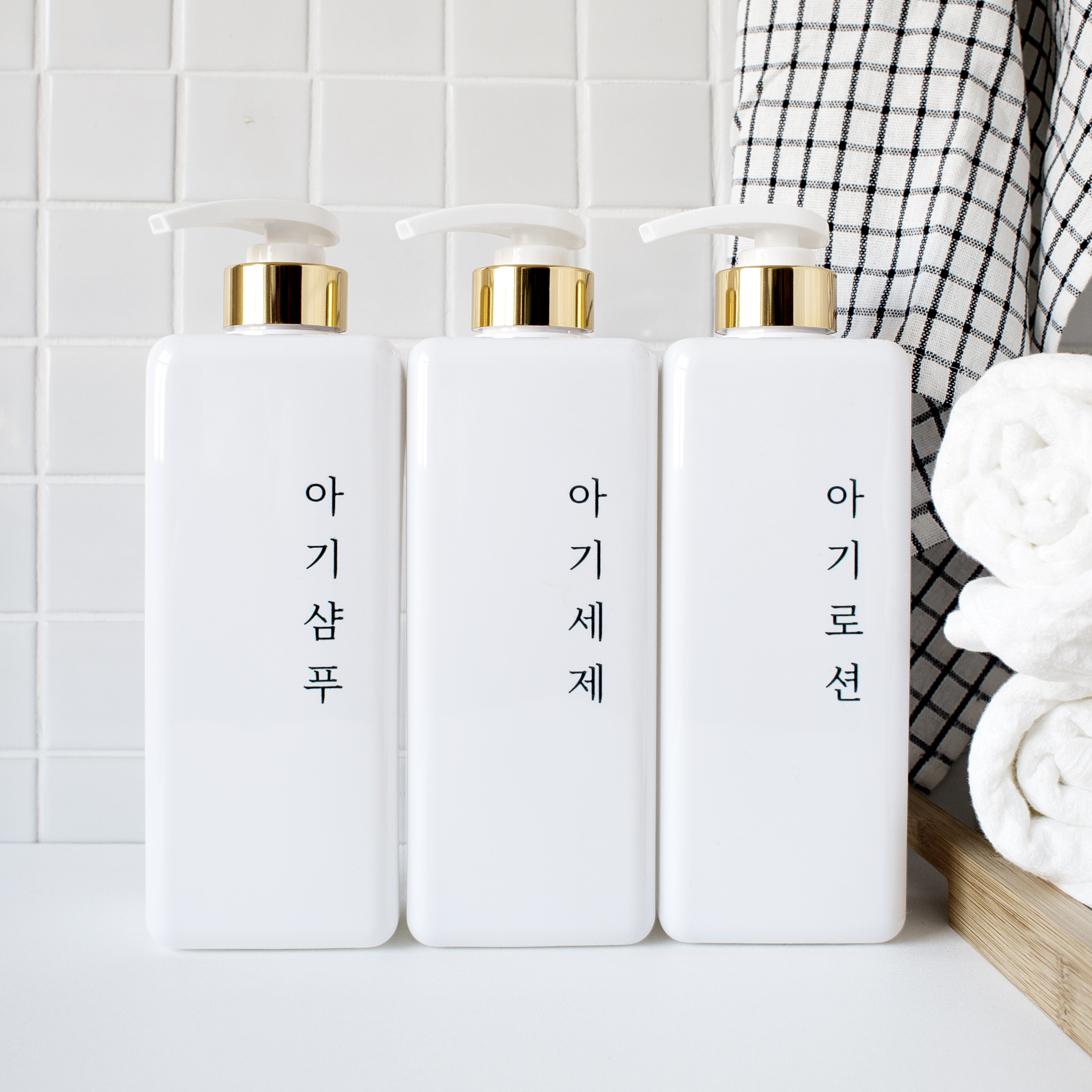 홈스토킹 욕실 샴푸 디스펜서 샴푸통 호텔 보틀 물비누 용기 세로글 800ml - 상세 이미지 5