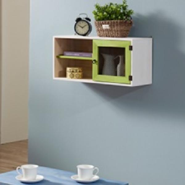 원목 벽 수납장 부착 디자인 식탁 위 선반 벽걸이 선반장 - 상품 이미지