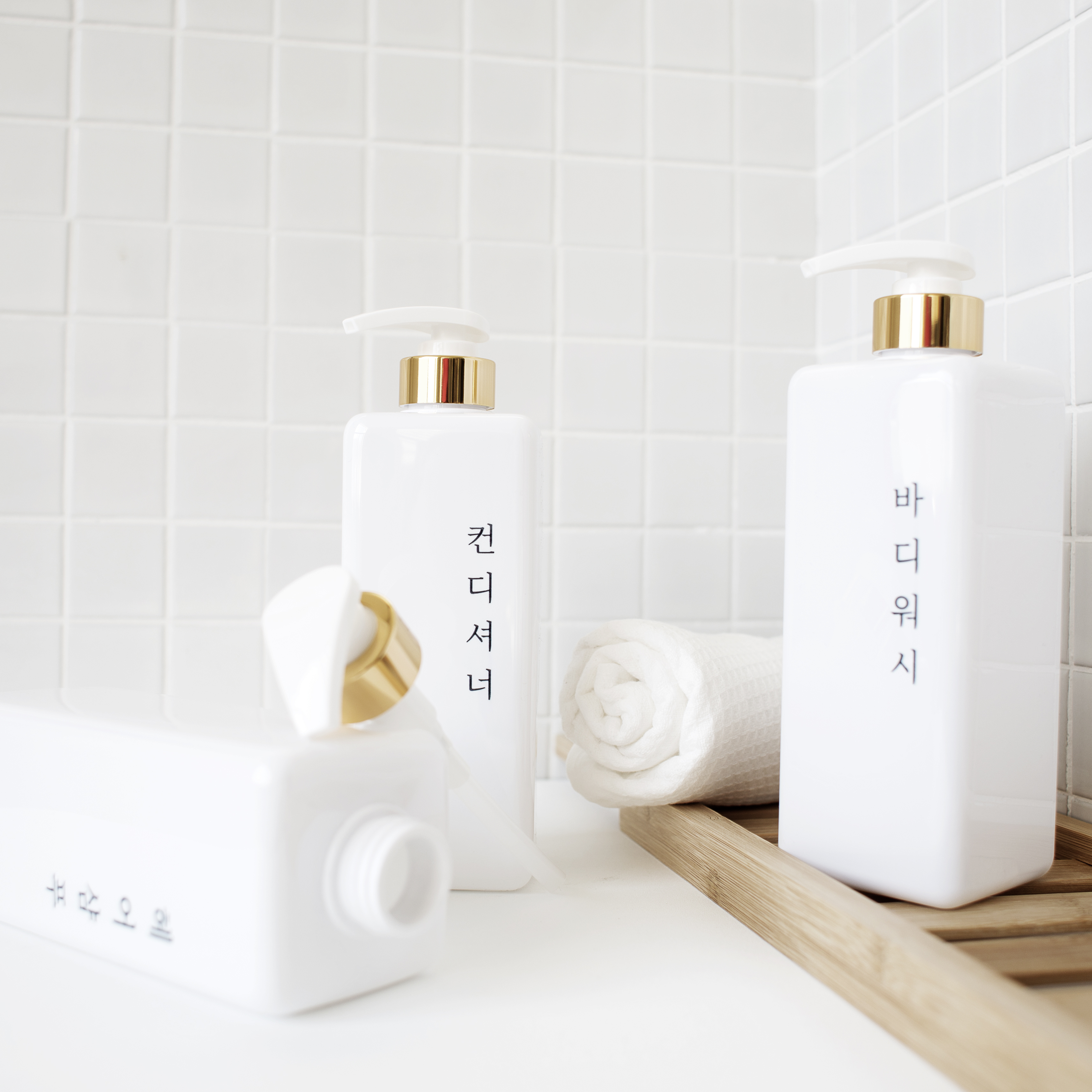 홈스토킹 욕실 샴푸 디스펜서 샴푸통 호텔 보틀 물비누 용기 세로글 800ml 이미지 8