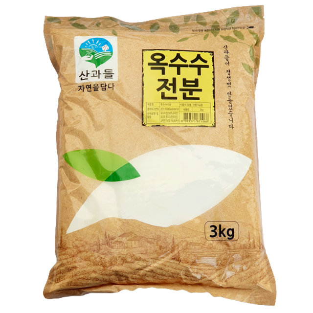 산과들 옥수수전분 콘스타치 3kg : 식자재프로