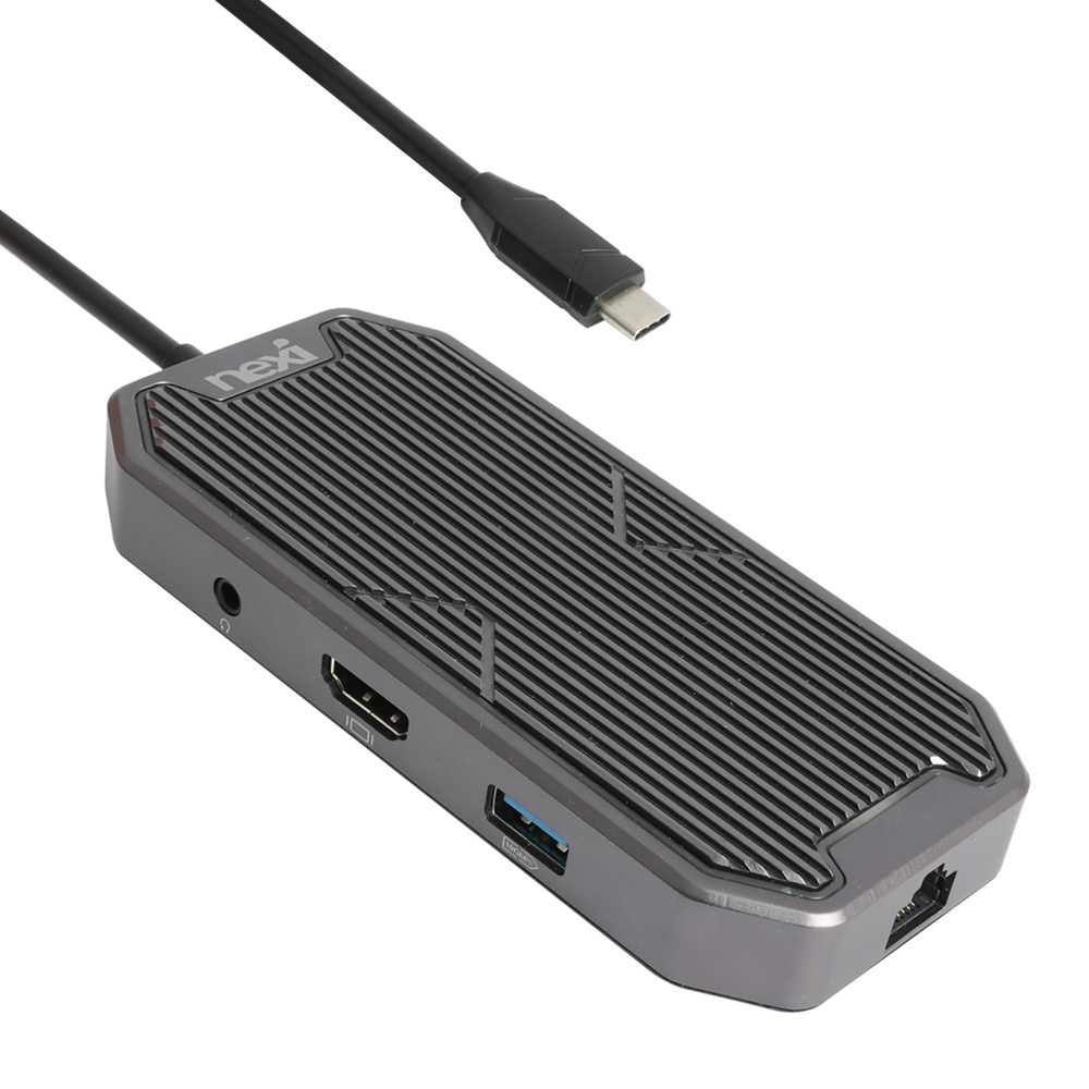 7in1 USB C타입 허브 RGB LED 멀티스테이션 NX1201 - 상세 이미지 3