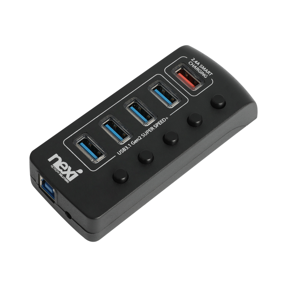 넥시 USB허브 유전원 C타입 USB3.1 5포트 개별스위치 NX1233 - 상세 이미지 5