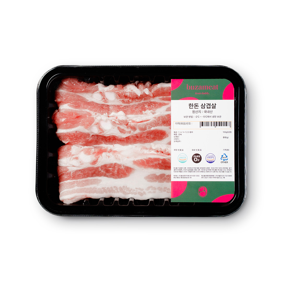 한돈 돼지고기 모음 - 삼겹살, 목살, 등갈비 500g, 유아식 구이, 수육, 바베큐, 스테이크, 캠핑, 나들이 - 상세 이미지 2