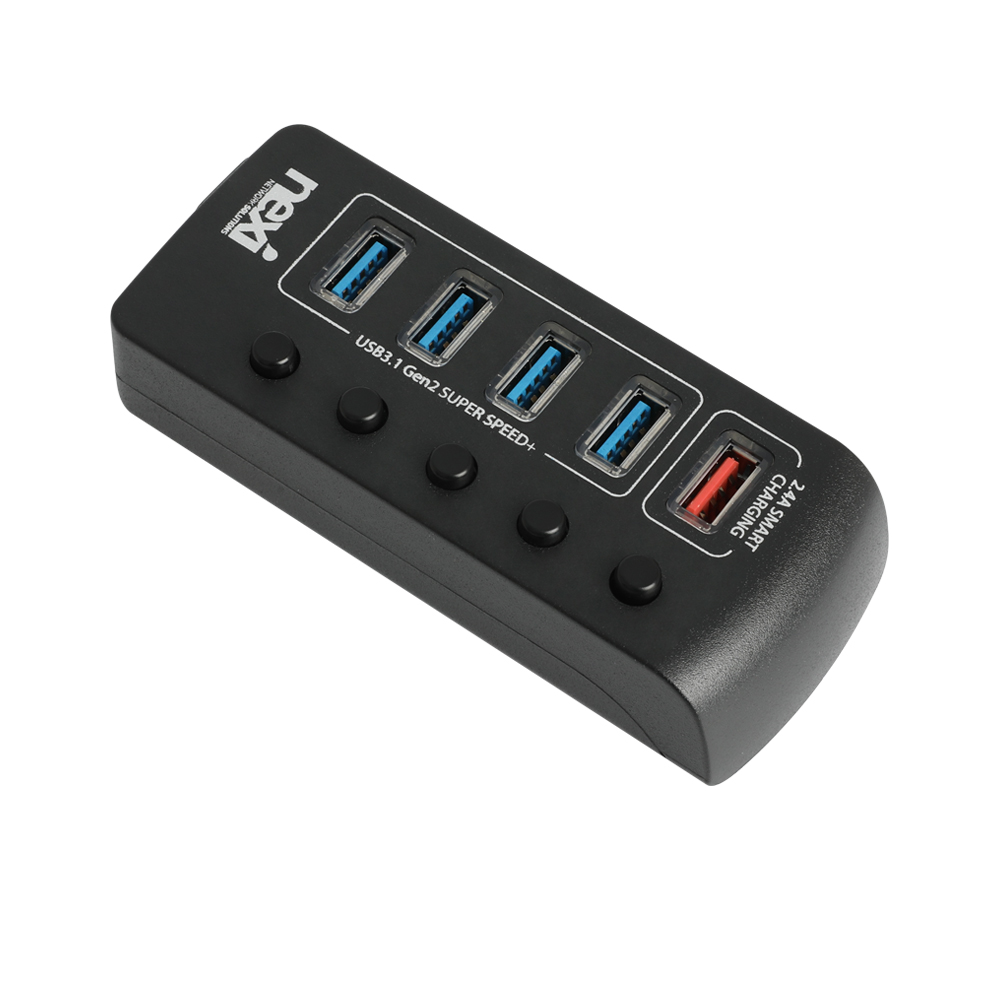 넥시 USB허브 유전원 C타입 USB3.1 5포트 개별스위치 NX1233 - 상세 이미지 4