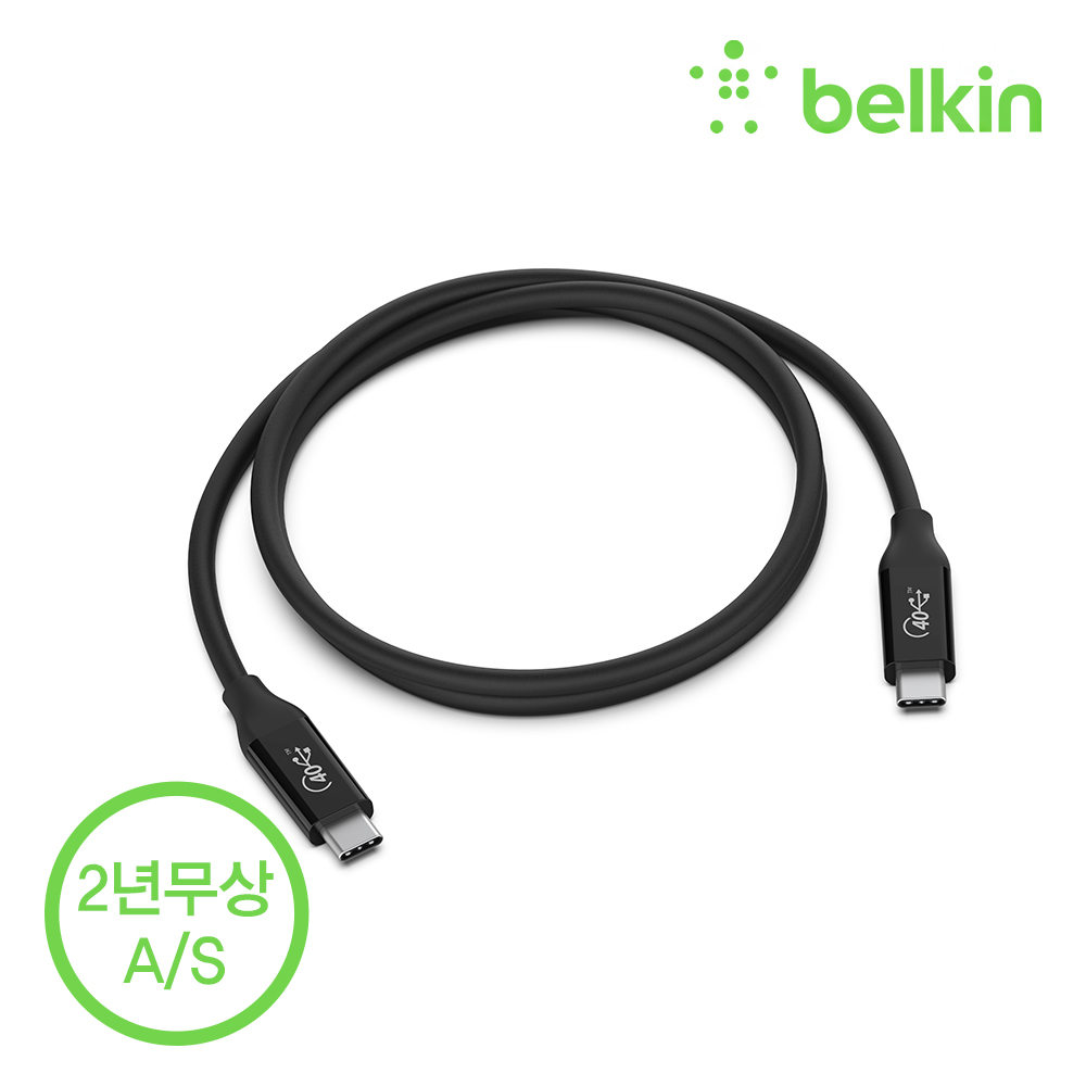 벨킨 USB 4 C타입 PD 100W 40Gbps 초고속 케이블 썬더볼트4 3 완벽 호환 INZ001bt0.8M 아이폰 맥북 아이패드 노트북 태블릿 이미지 4