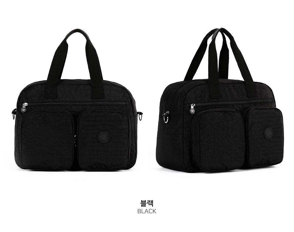 중년 여성 플라워 패턴 토트 크로스백 손잡이 가방 엄마 꽃무늬 나들이 외출 여행 토트백 - 상세 이미지 2