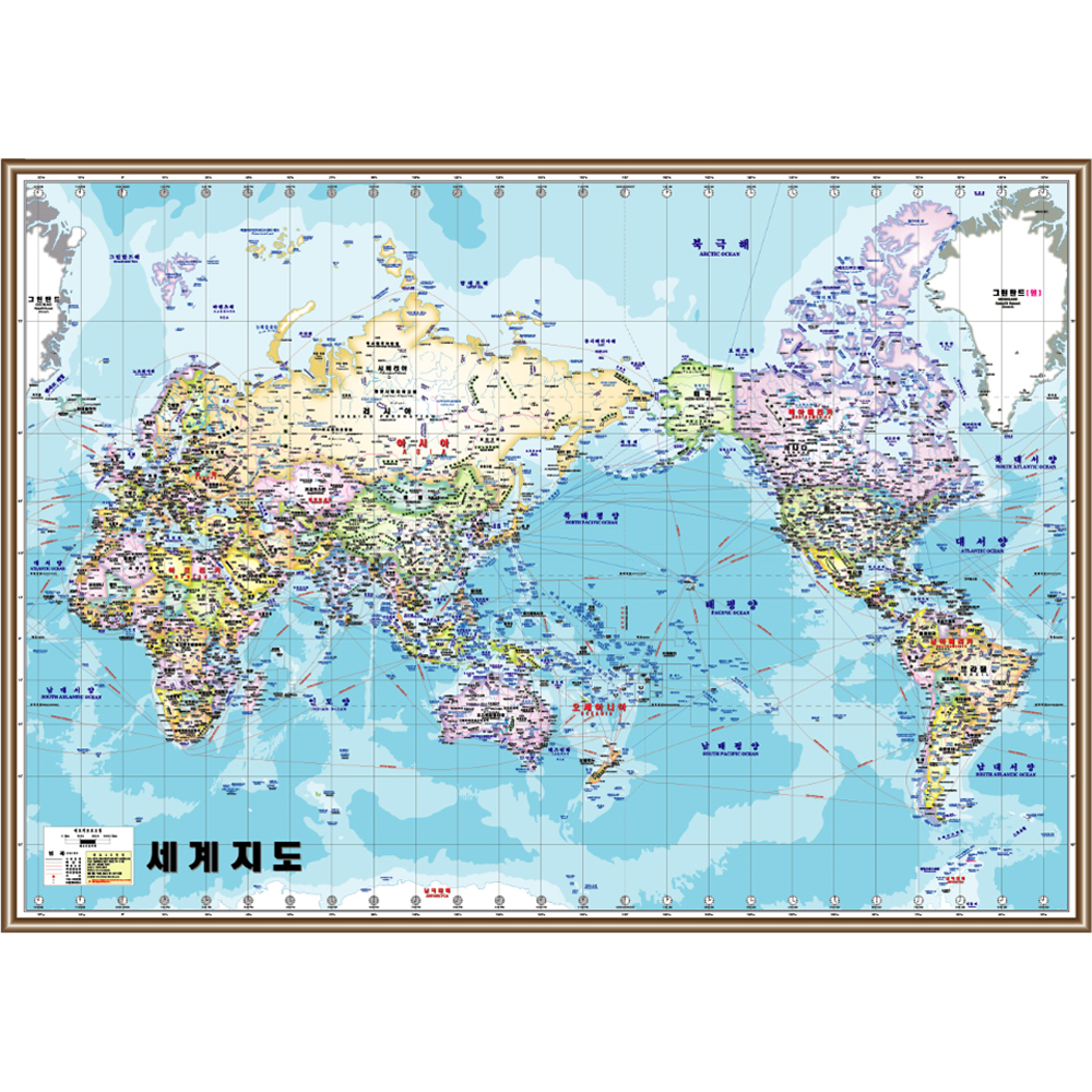 세계지도 110X75CM 여행 관광지도 보기 제품 이미지