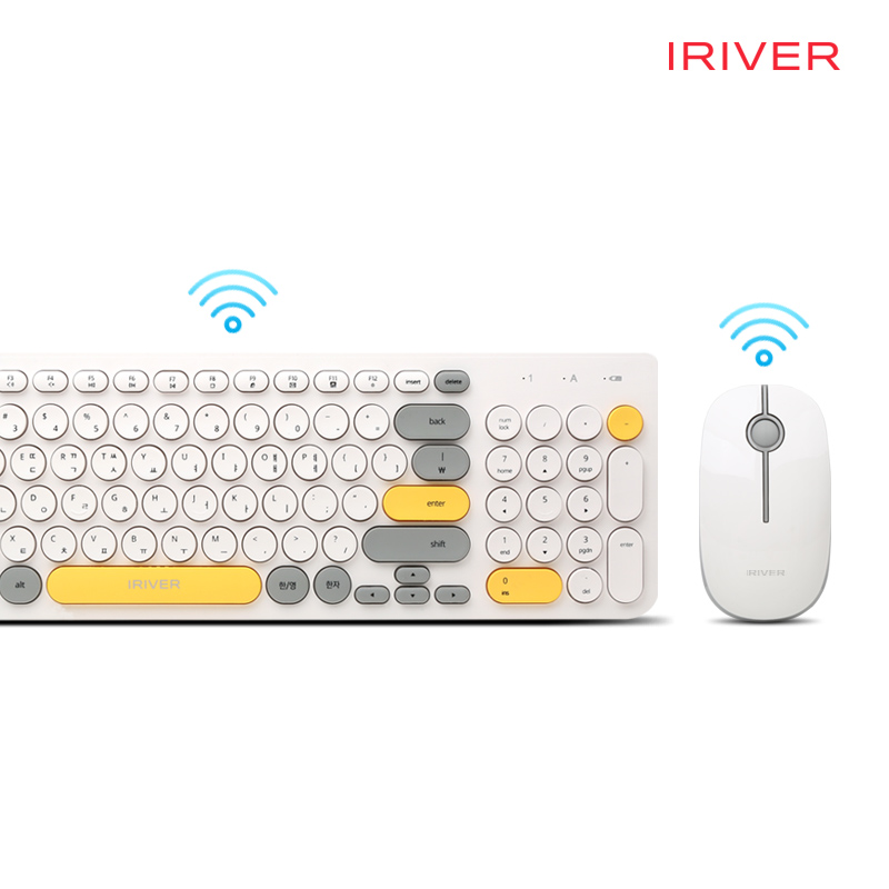 아이리버 EQWEAR-Q75 무선 키보드 마우스 세트 화이트