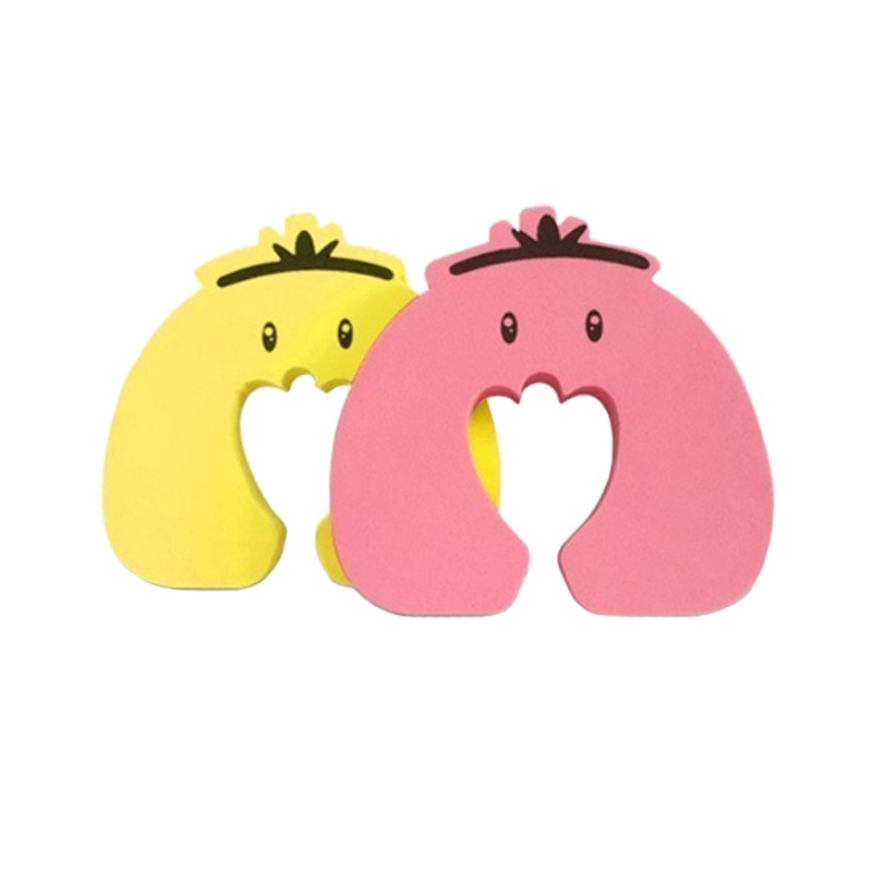 (1,000￦ SHOP💸) 아가드 손끼임방지 도어 쿠션 치킨 핑크1입+옐로우1입 문닫힘방지 스토퍼 - 상품 이미지