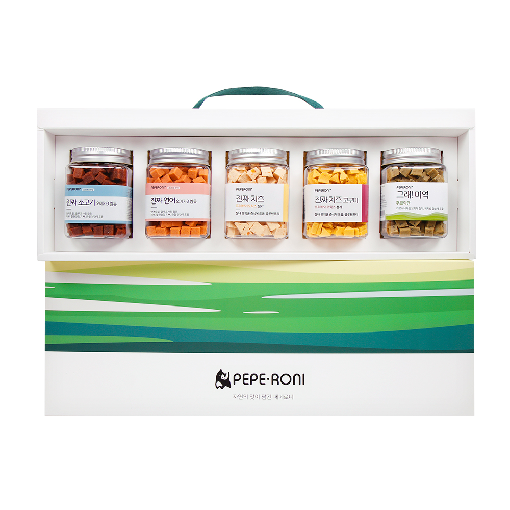 Gift box 페페로니 진짜 시리즈 4개+그래 미역 1개