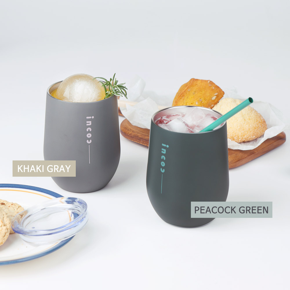 인콕 스텐 텀블러 보온 보냉 와인 머그 텀블러 컵 340ml - 상세 이미지 2