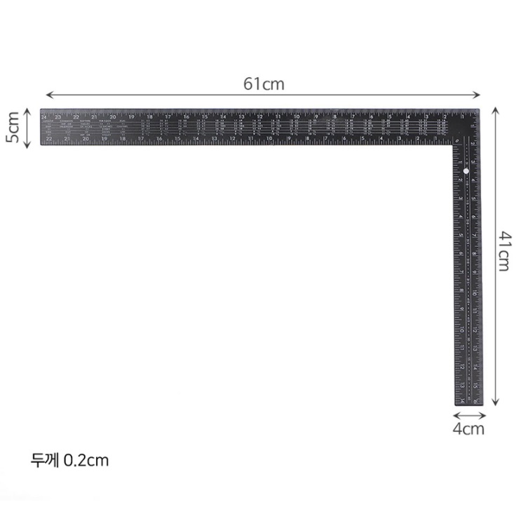 목공용 자 목공용 삼각자 사시가네 ㄱ자 기억자 앵글자 수평 목공 직각자 수직 측정자 - 상세 이미지 3