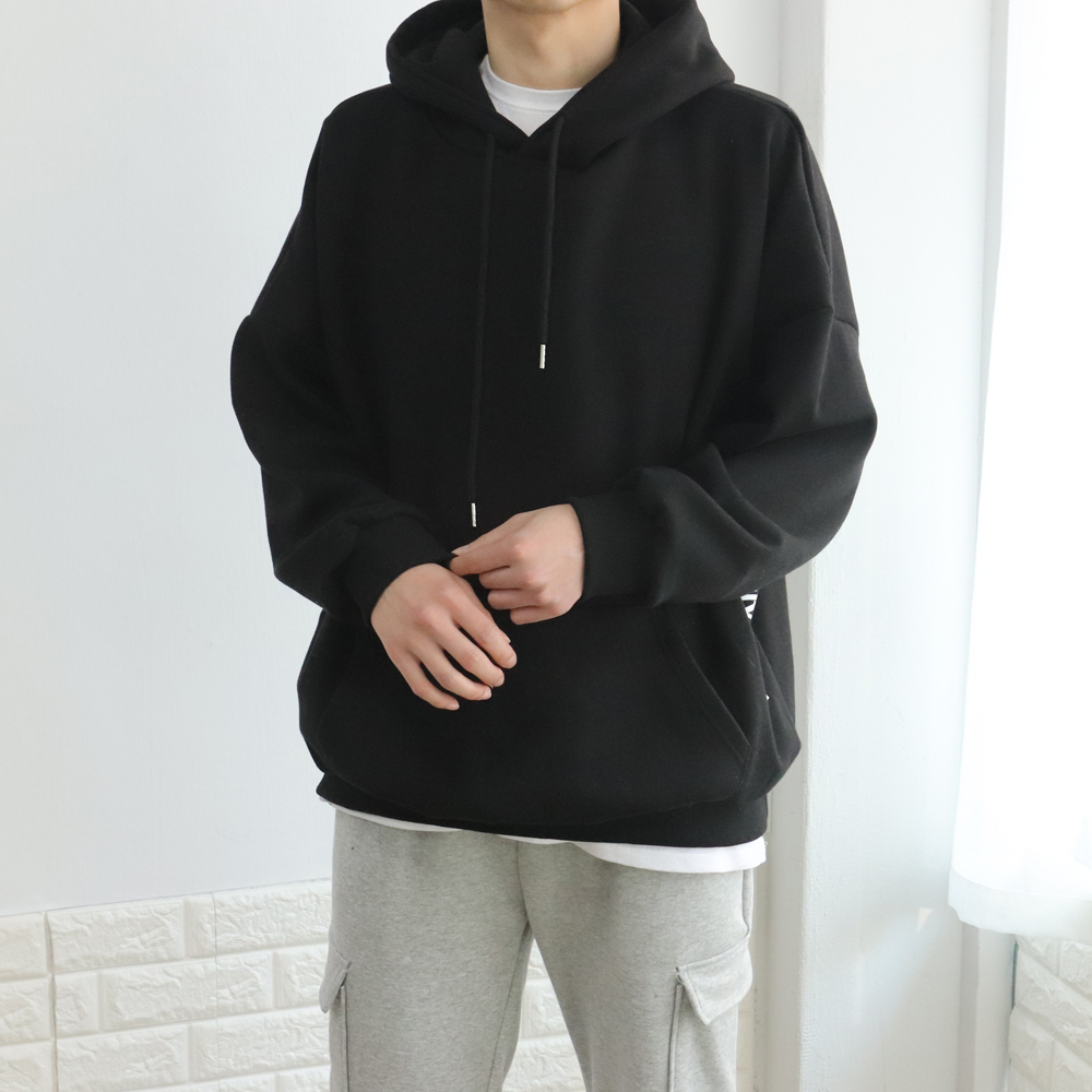 남자 오버핏 커플 기모 후드티 맨투맨 이미지 3